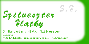 szilveszter hlatky business card